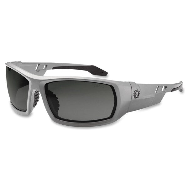 Safety Glasses, Traditional Smoke PC Decenter Lens, Anti-Fog, Scratch-Resistant