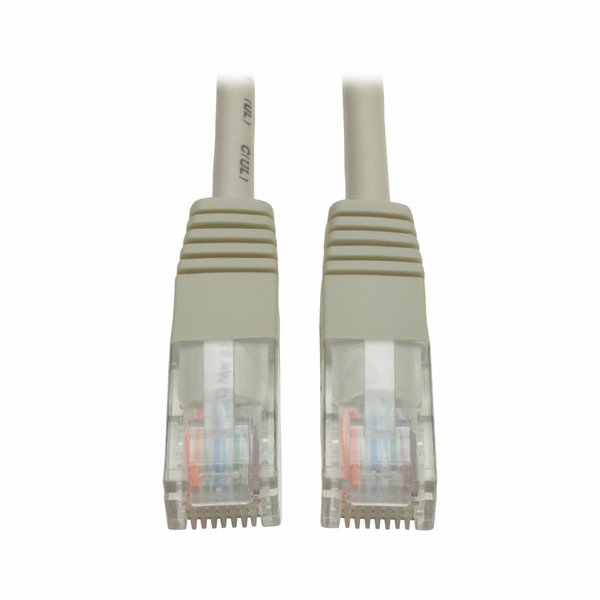 Cat5e Cable, Molded, RJ45 M/M, Gray, 5ft