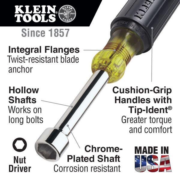 11 mm Nut Driver, 3-Inch Hollow Shaft