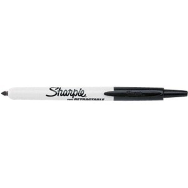 Permanent Marker, Fine Tip Black PK12