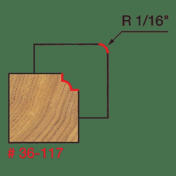 Radius Beading Bit, 1/16