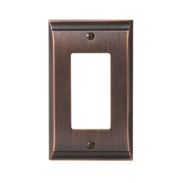 Candler 1 Rocker Wall Plates, Number of Gangs: 1 Zinc, Oil Rubbed Bronze Finish