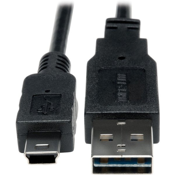 USB Reversible 2.0 Cable, 5 Pin, Mini, 6in