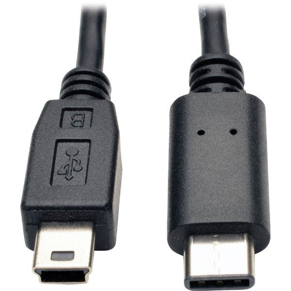 USB 2.0 Cable, Hi-Speed, Mini B-C, M/M, 6ft
