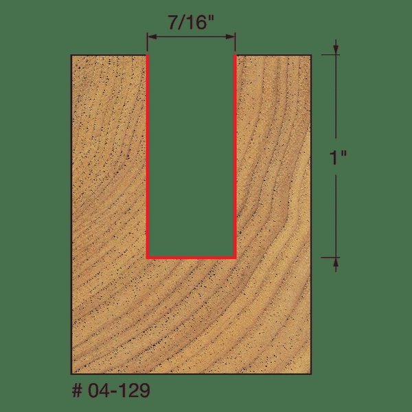 Double Flute Straight Bit, 7/16