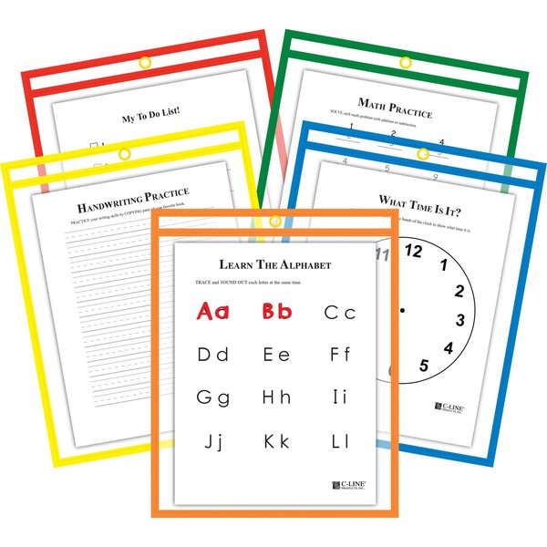 Reusable Dry Erase Pocket 9x12
