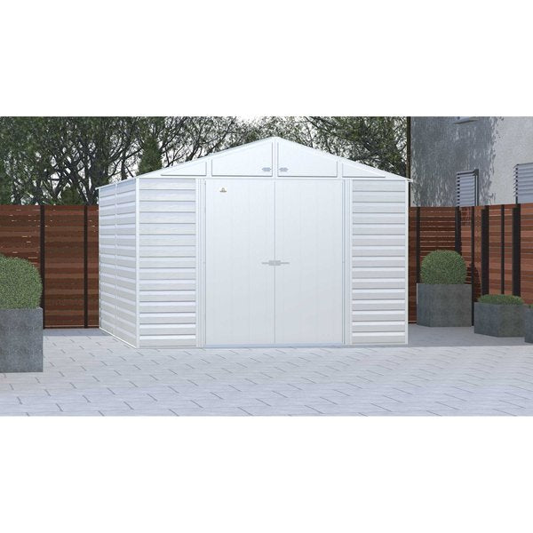 10x12 Select Steel Storage Shed, Flute Grey