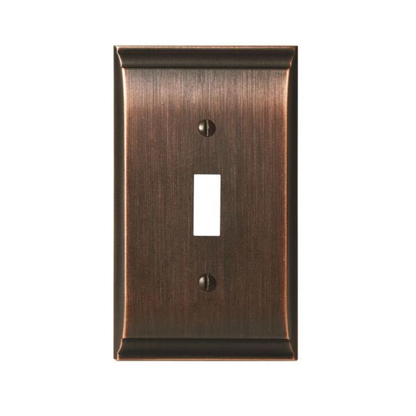 Candler 1 Toggle Wall Plates, Number of Gangs: 1 Zinc, Oil Rubbed Bronze Finish