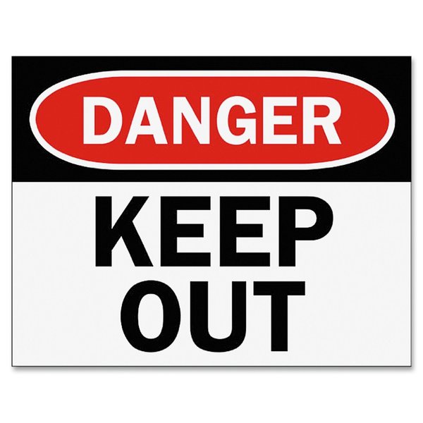 Sign Inserts, Danger Keep Out, PK6