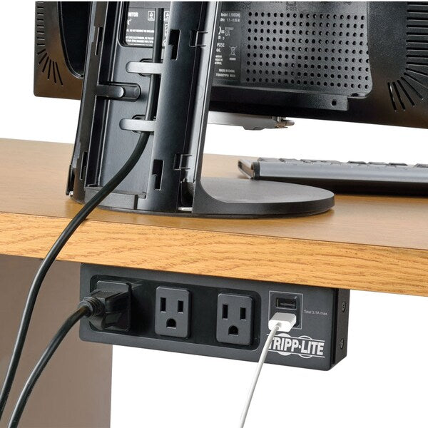 Surge Protector Outlet Strip, 15.0A, Black