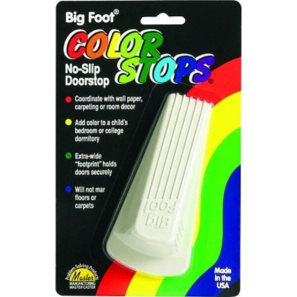 Door Wedge, Vulcanized Rubber, Beige, 1-1/4