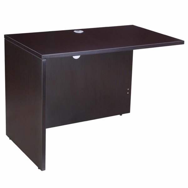 Desk Return, Mocha Laminate Base, Mocha Laminate Frame, Wood