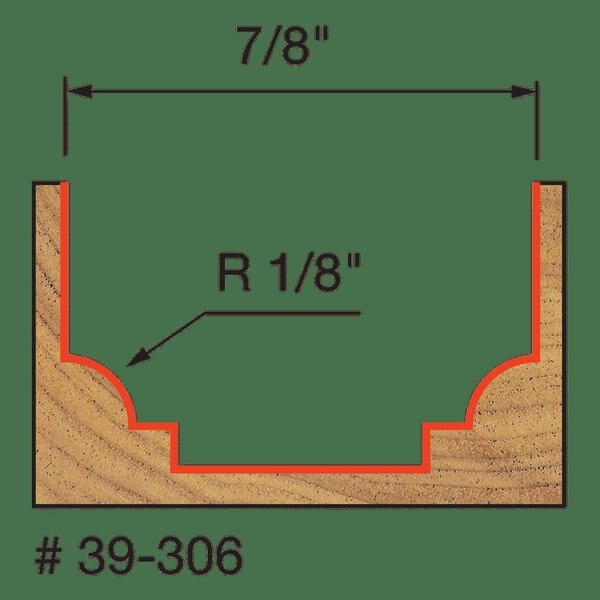 Radius Classical Beading Groove Bit, 1/8