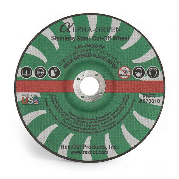 Alpha Green Cut Off Wheel 7 X 1/16 X 7/8 T27 Alpha Green