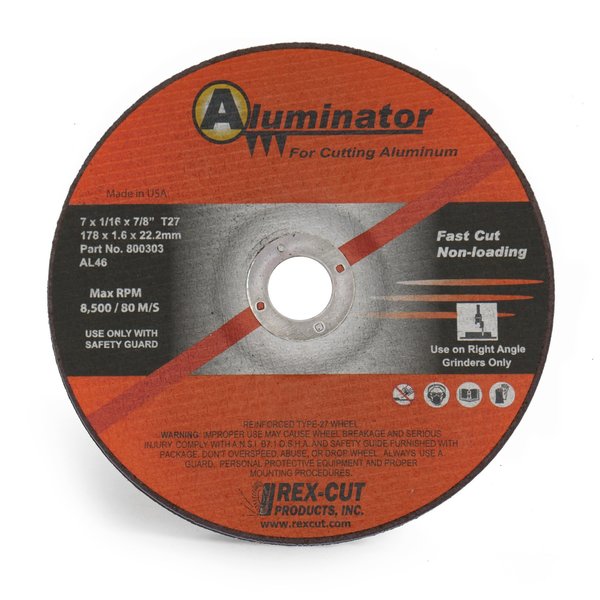 Aluminator Cut Off Wheel 7 X 1/16 X 7/8 T27 Aluminator