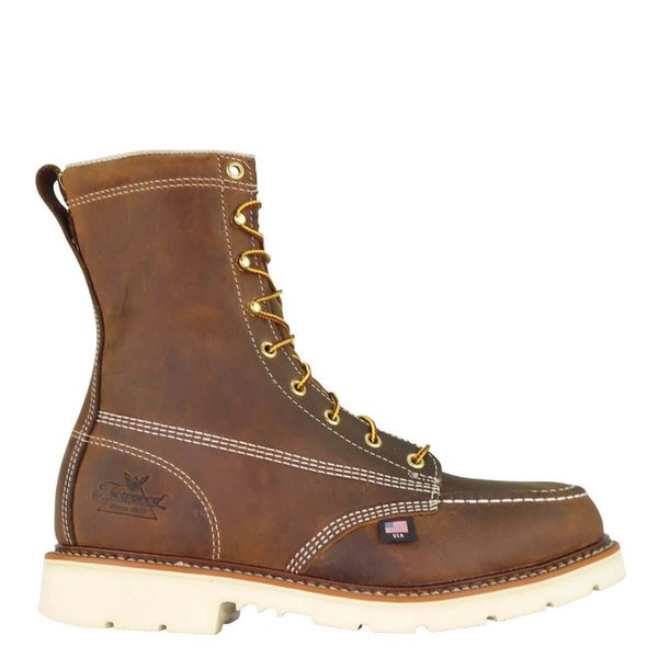 Size 10-1/2 Men's 8 in Work Boot Steel Work Boot, Brown