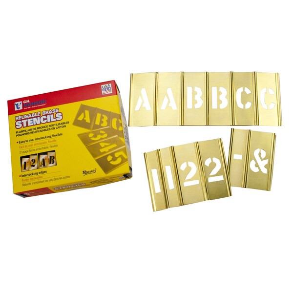 Interlocking, Brass Stencil Set, 3