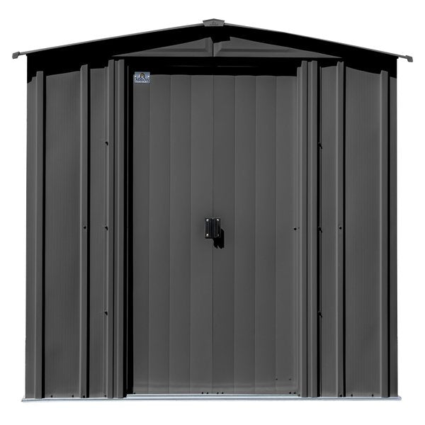 6x7 Classic Steel Storage Shed, Charcoal
