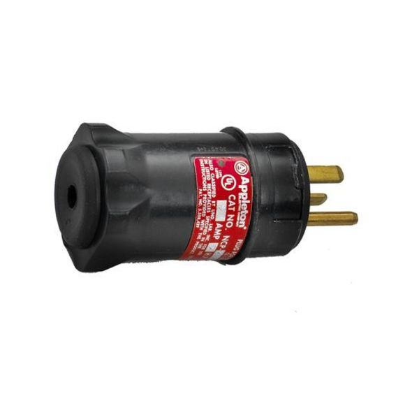 Plug, 20A, 3P, 2W, Thermoplastic Poly, 125VAC