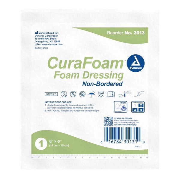 CuraFoam Foam Dressing-6x6