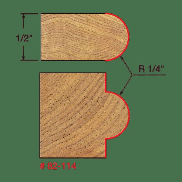 Radius Half Round Bit, 1/4