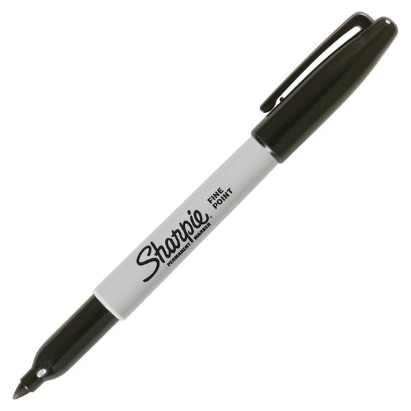 Black Permanent Marker, Fine Tip, PK12