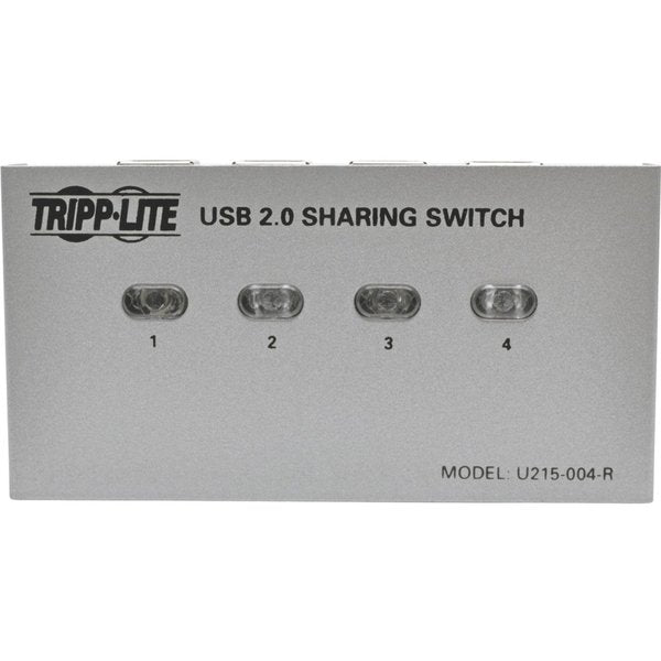 USB Switch, Printer/Peripheral, 4-Port, 2.0