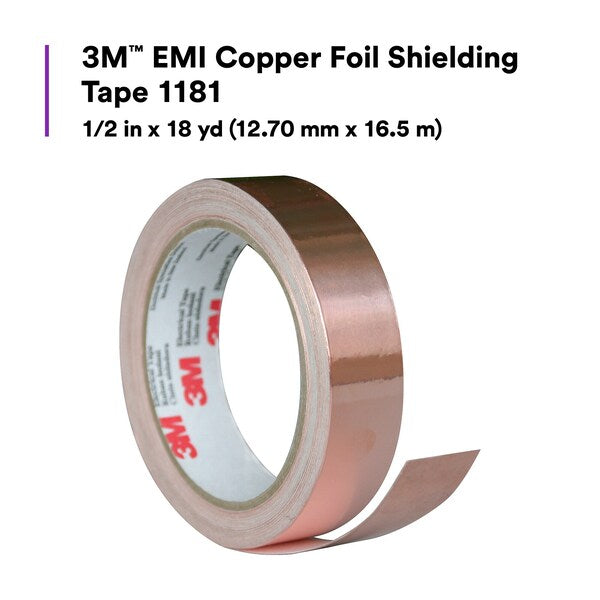 Foil Tape, 1/2 In. x 18 Yd., Copper, PK18