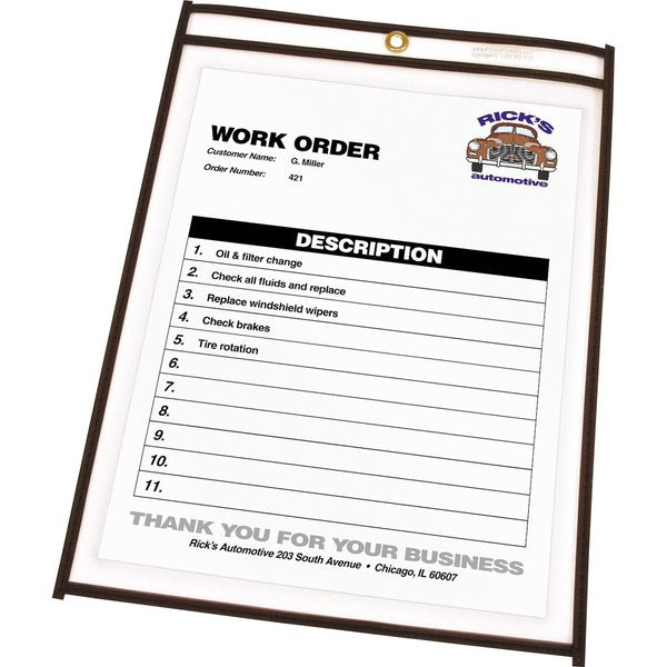 Shop Ticket Holders, Clear, 8 1/2x11