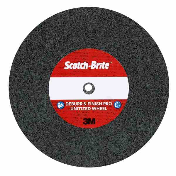 Deburr&Finish PRO Unitized Whl, 3inx1inx1/4in, 2S FIN, 10/pk