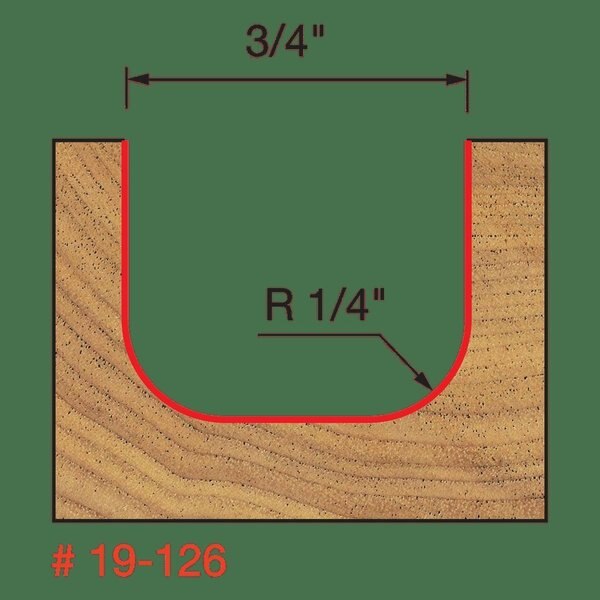 Radius Dish Carving Bit, 1/4