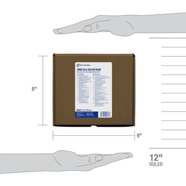 Bulk First Aid Kit Refill, Cardboard, 50 Person