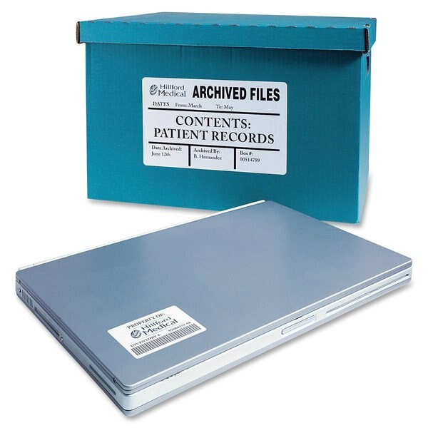 AveryÂ® White Permanent Durable ID Labels for Laser Printers 6575, 8-1/2