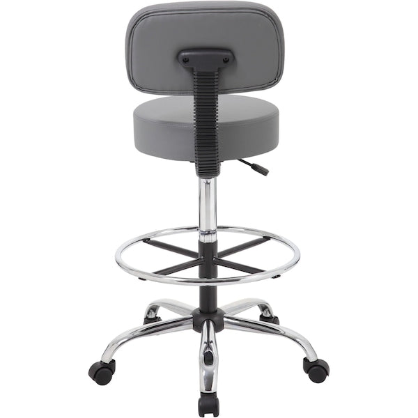 Caressoft Medical/Drafting Stool W/ Back Cushion