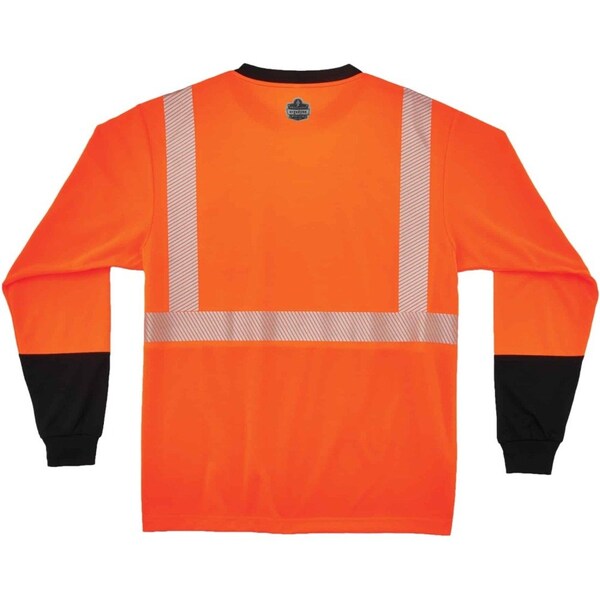 Black Front Perf. Lng Slv Shirt, 3XL, Org