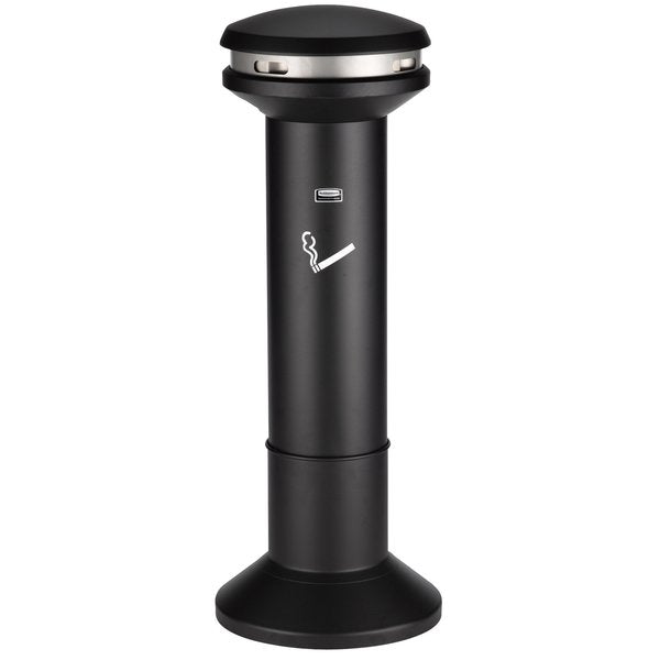 Infinity Cigarette Receptacle, 6-11/16 gal., Black