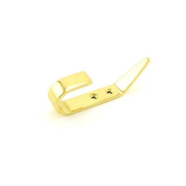 Coat Hook Bright Brass 4-1/2