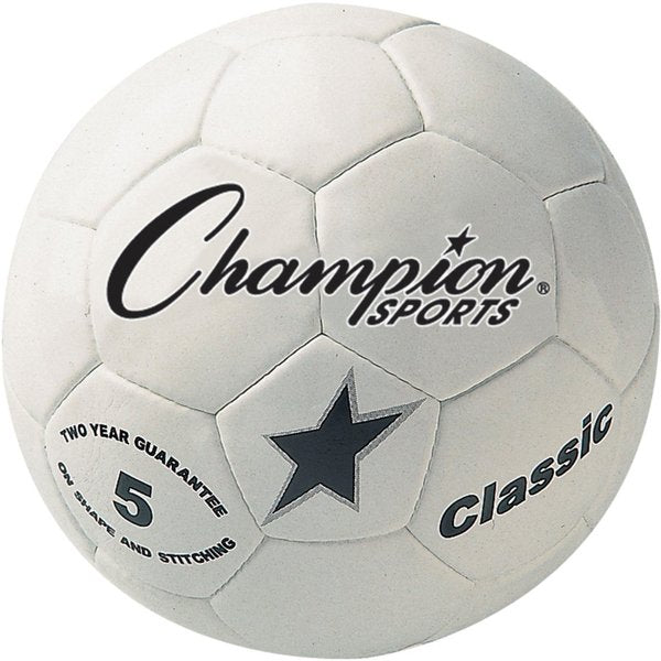 Soccer Ball, White/Black, Size 5, Composite Cover