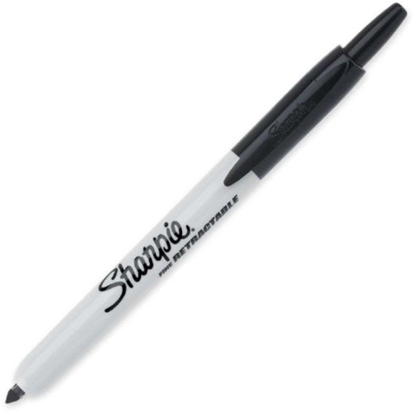 Permanent Marker, Fine Tip Black PK12