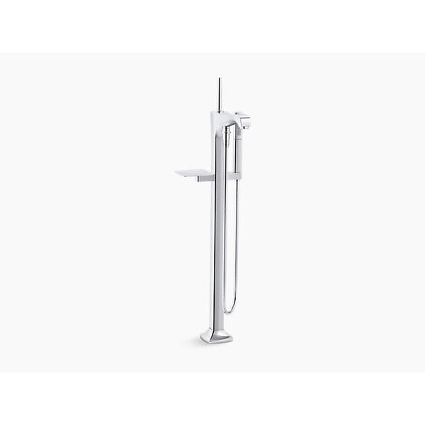 Bath Filler Trim, Polished Chrome, Floor