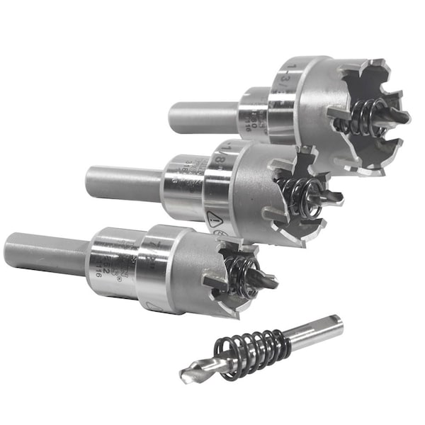 Hole Saw Kit, Carbide Hole Cutter, 4-Piece