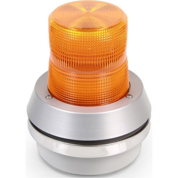 Horn Strobe, Amber, Cast Aluminum, 24VDC