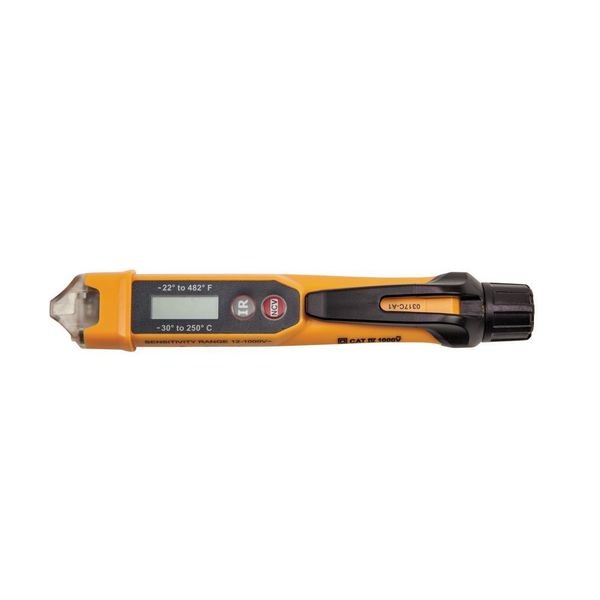 Non-Contact Voltage Tester Pen, 12-1000V, with Infrared Thermometer