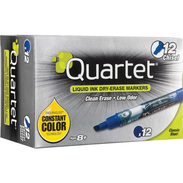 Dry Erase Marker, Chisel Tip, Blue, PK12 Low Odor