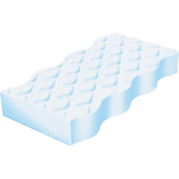 Scrubber Sponge, Extra Durable, White, 4-3/5