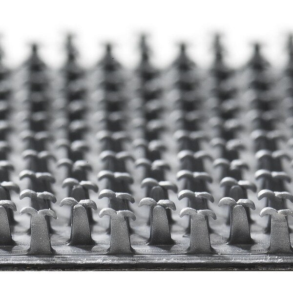 Reclosable Fastener Shapes, Rubber Adhesive, 10 ft, 1 in Wd, Gray