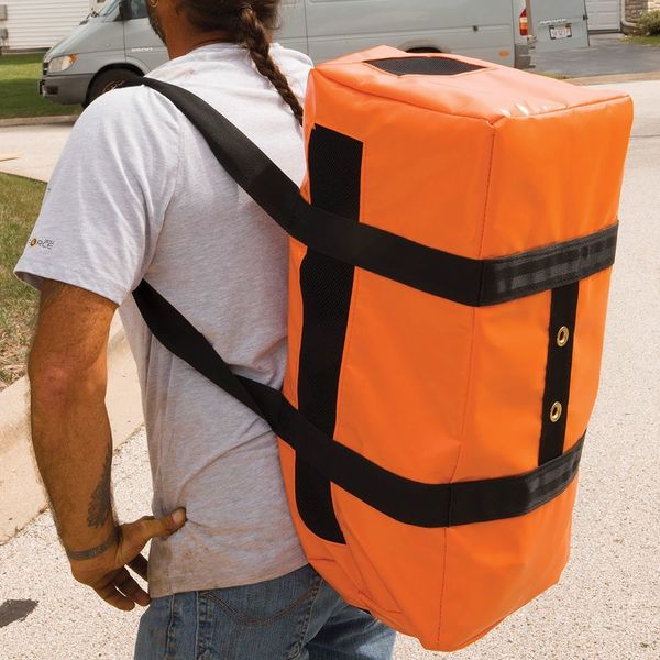 Lineman Duffel Bag, Vinyl, Orange, 12