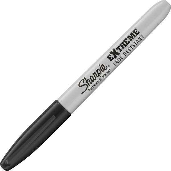 Permanent Marker, Fine Tip Black PK12