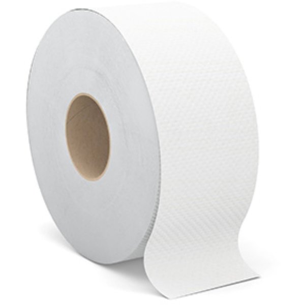 White Jumbo Roll Bath Tissue, 3.3