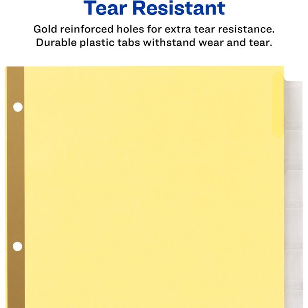 AveryÂ® Big Tabâ¢ Insertable Dividers 11112, Buff Paper, 8 Clear Tabs, 1 Set